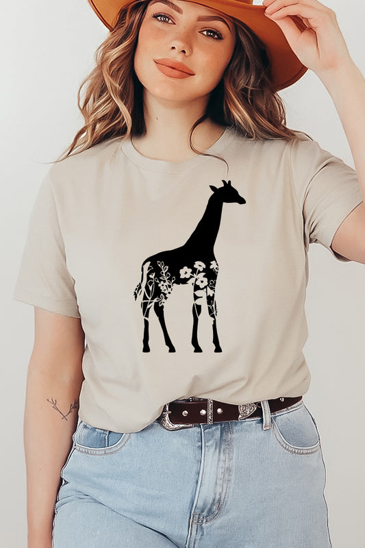 Floral Giraffe T-shirt