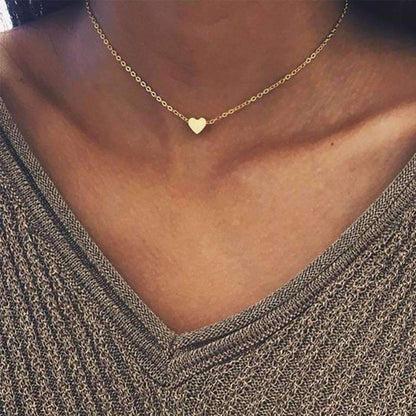 Dainty Heart Chain Necklace