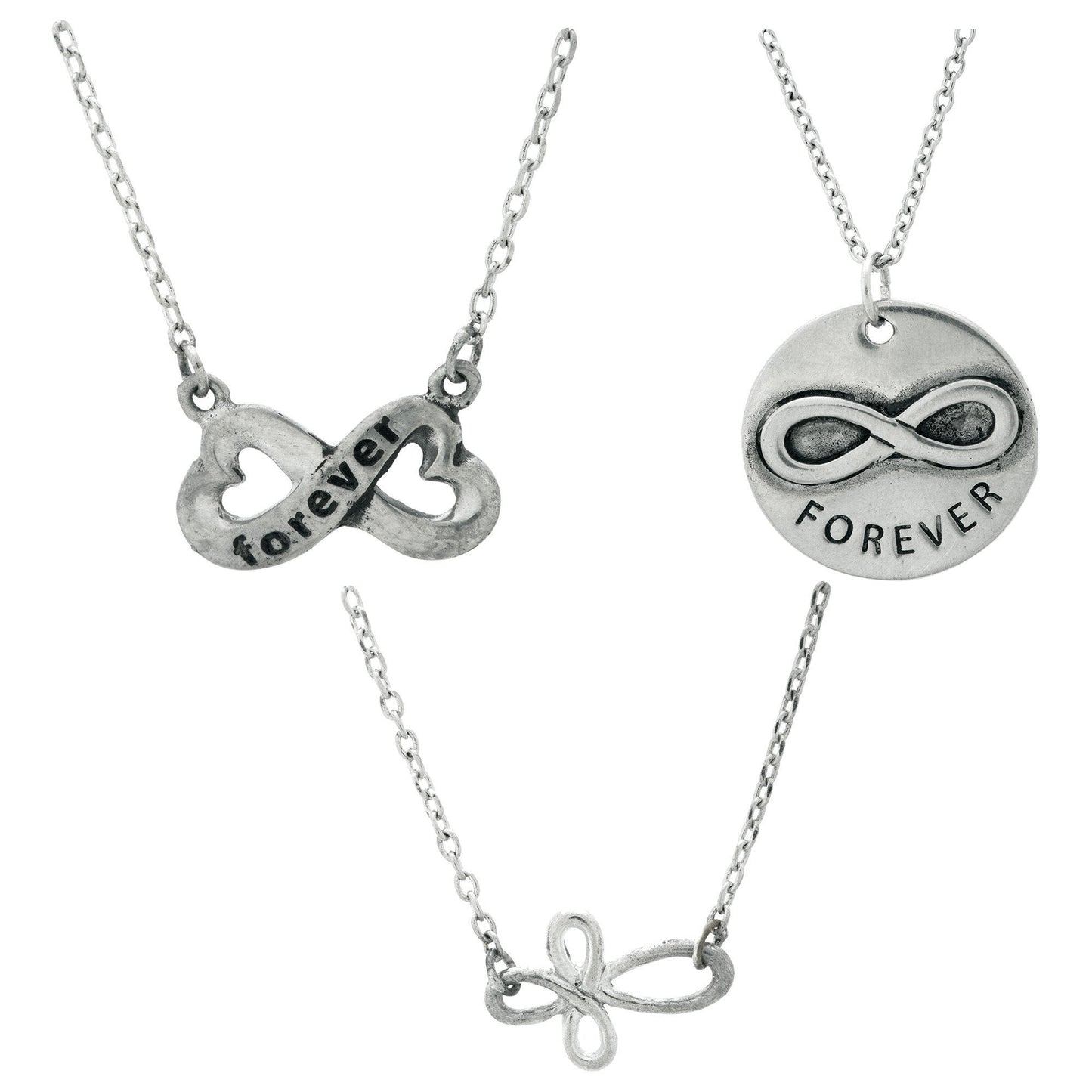 Infinite Strength of Love Pewter Necklace