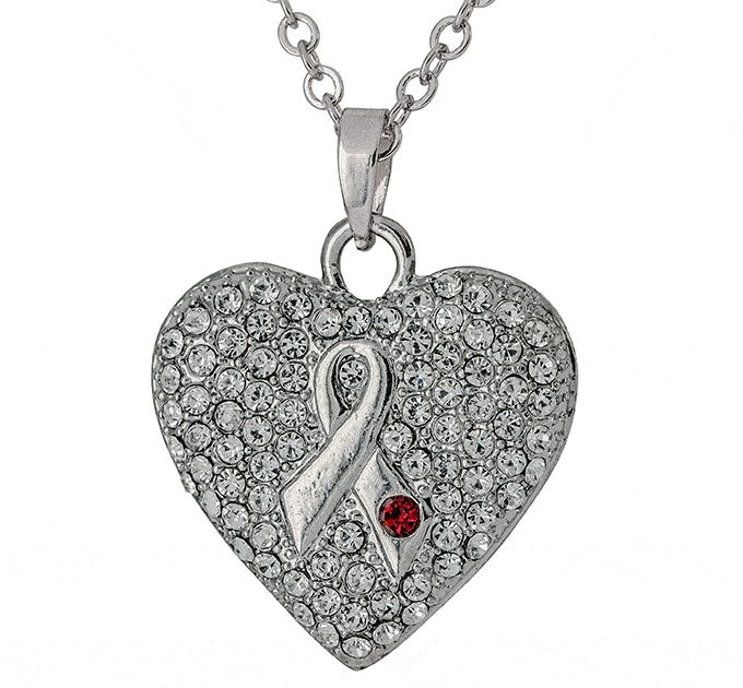 Heart of My Heart Diabetes Ribbon Necklace!