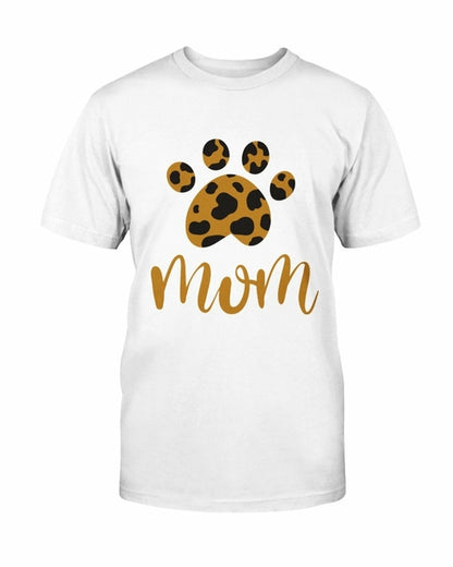 Cheetah Paw Print Mom T shirt