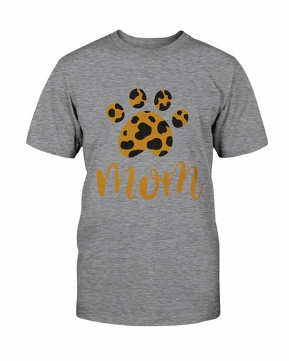 Cheetah Paw Print Mom T shirt