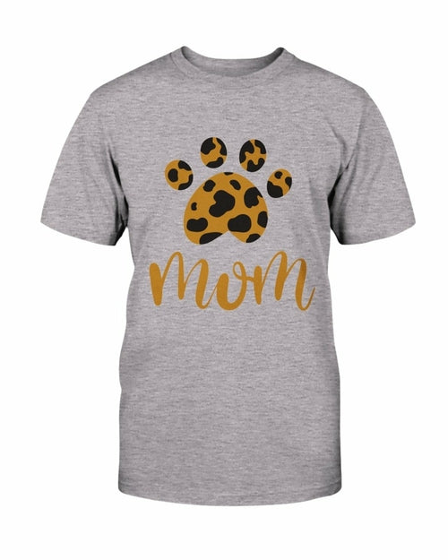 Cheetah Paw Print Mom T shirt