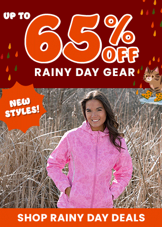 Get up to 65% off rainy day gear, including new styles like weather-ready hats and waterproof jackets. Shop today to stay dry and help support shelter pets and more through The Animal Rescue Site and GreaterGood.
