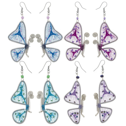 Threaded Butterfly Earrings