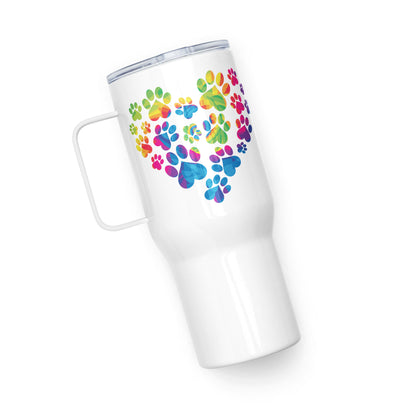 Anniversary Paw Print 25oz Handle Tumbler Travel Mug