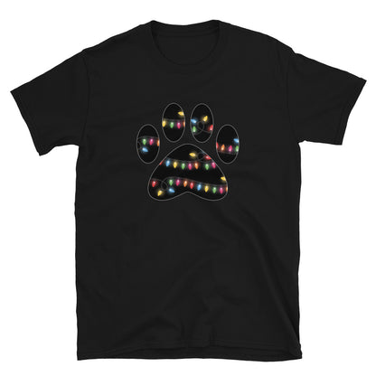 Christmas Lights Paw Print T-Shirt