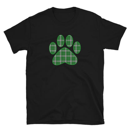 St. Patty's Paw Print Plaid T-Shirt