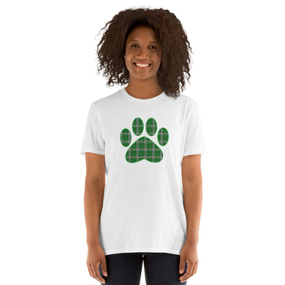 St. Patty's Paw Print Plaid T-Shirt