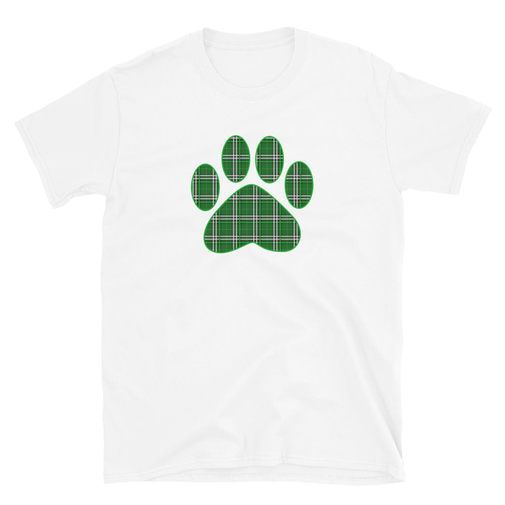 St. Patty's Paw Print Plaid T-Shirt