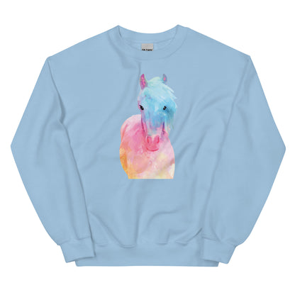 Horse in Sweet Pastels Crewneck Sweatshirt