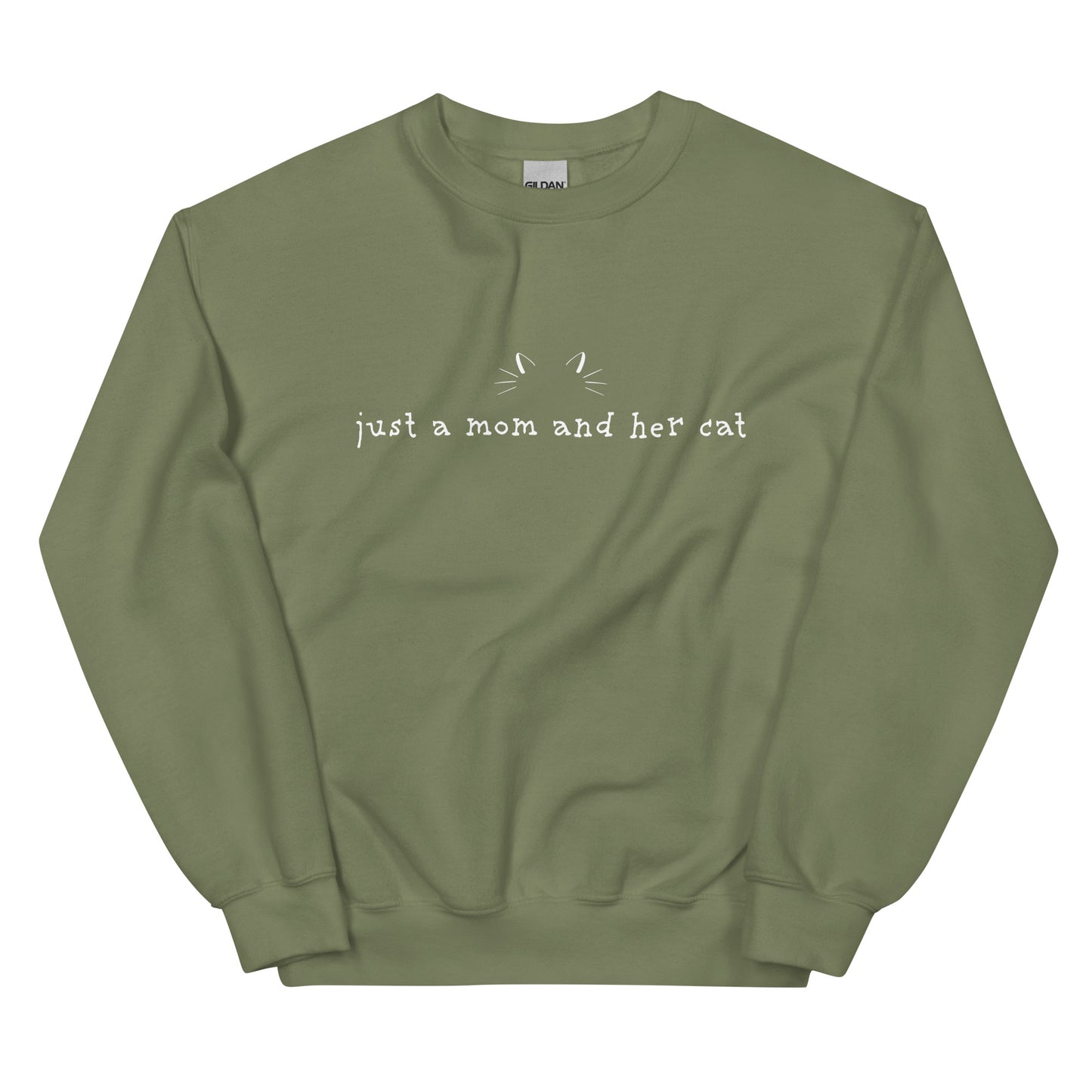 Just A Mom & Her Cat Crewneck Sweatshirt