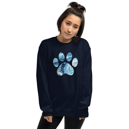 Marbled Paw Crewneck Sweatshirt