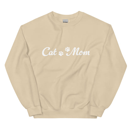 Paw Print Cat Mom Crewneck Sweatshirt