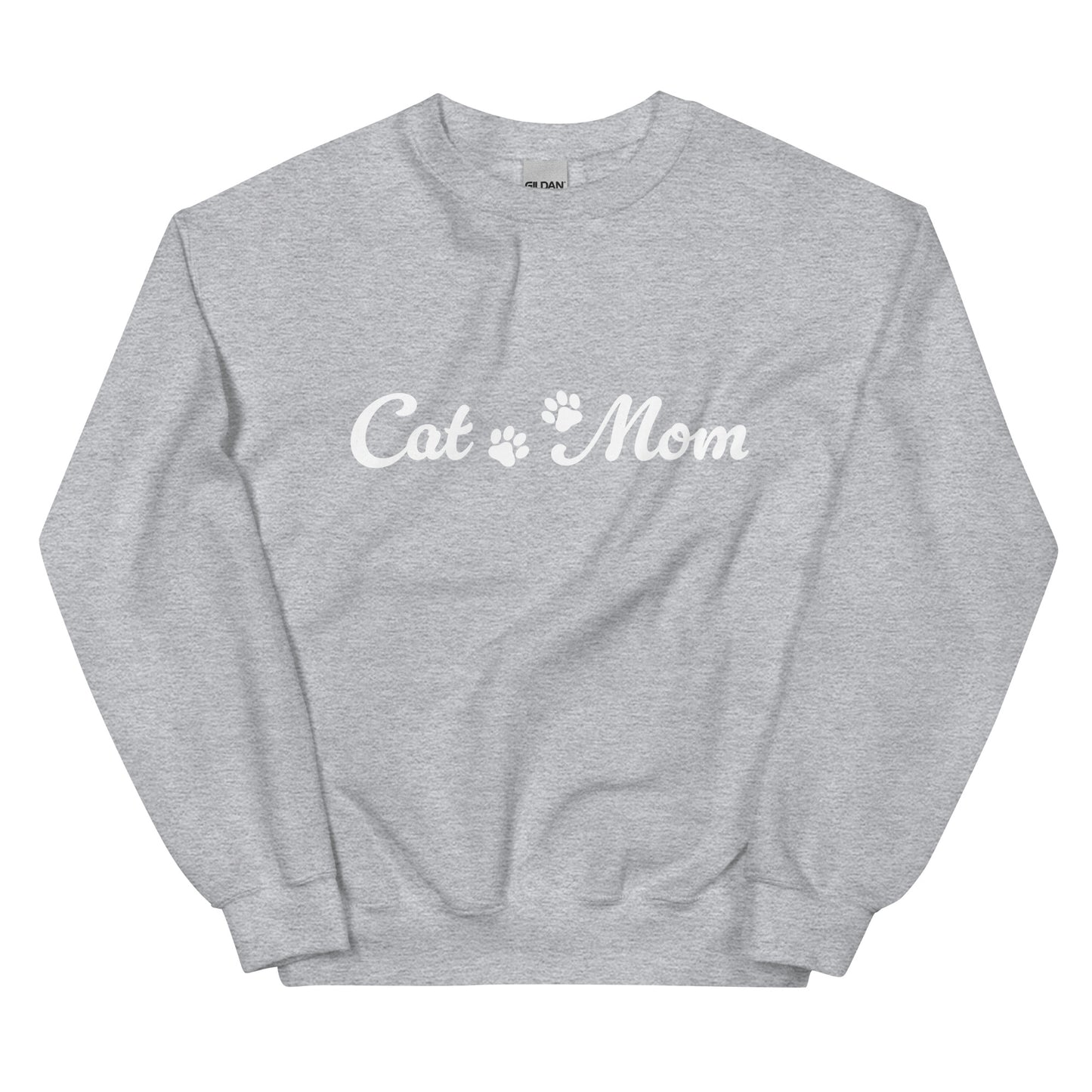 Paw Print Cat Mom Crewneck Sweatshirt