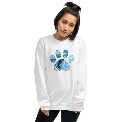 Marbled Paw Crewneck Sweatshirt