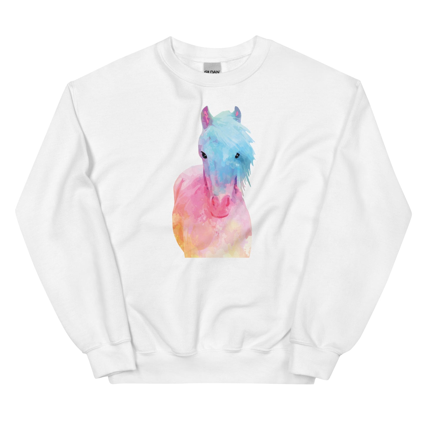 Horse in Sweet Pastels Crewneck Sweatshirt