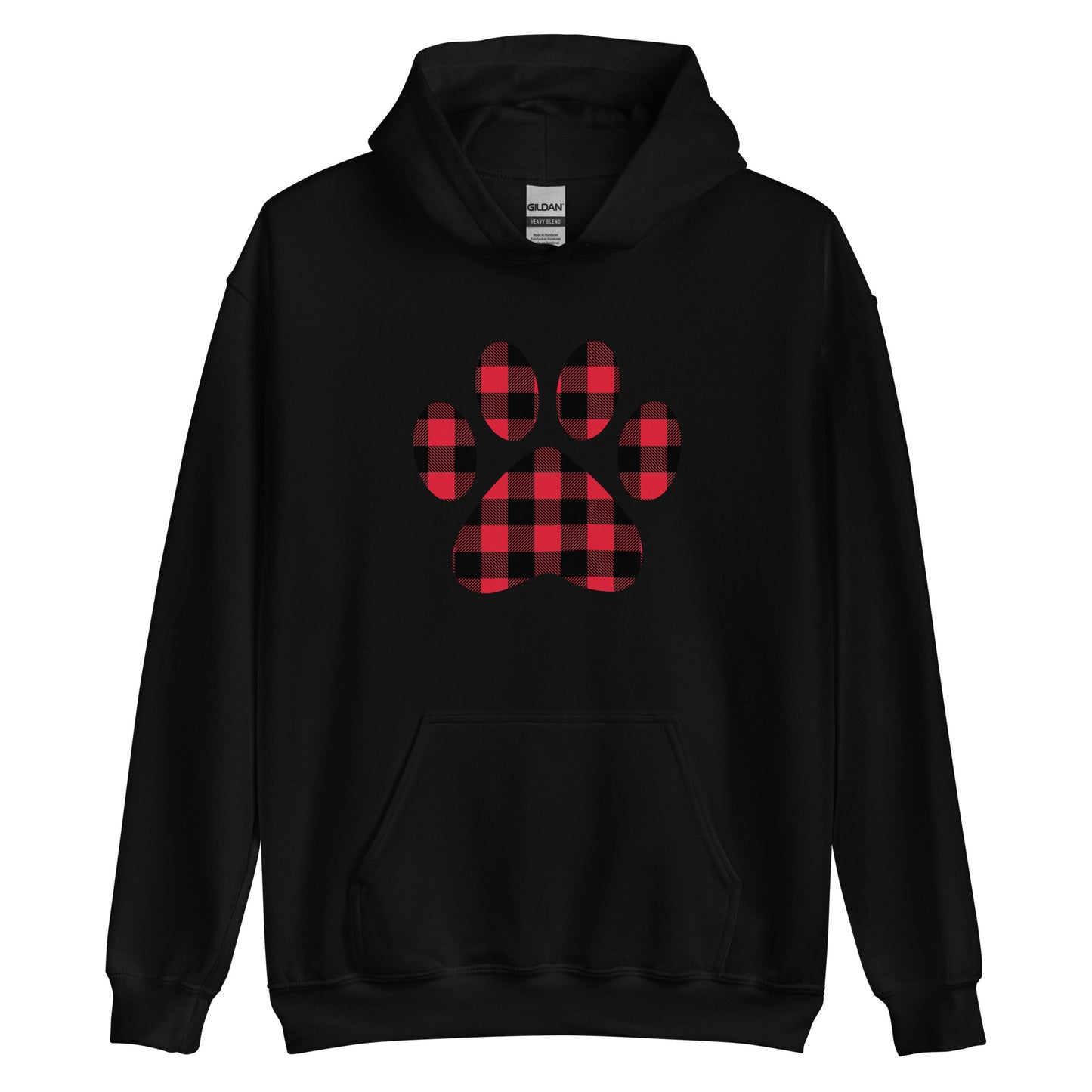 Gingham Paw Print Hoodie