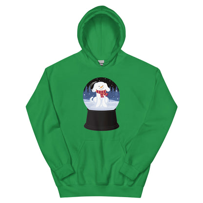 Snowman Puppy Snow Globe Hoodie