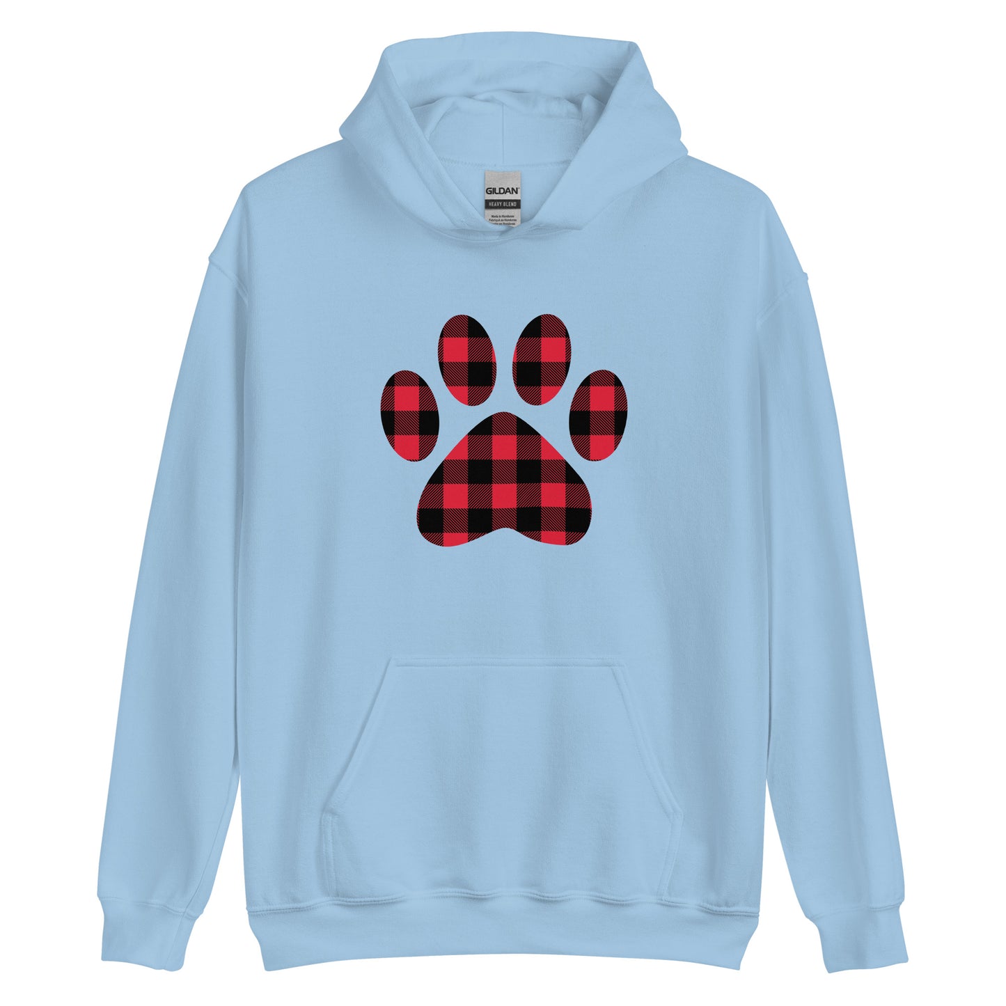 Gingham Paw Print Hoodie