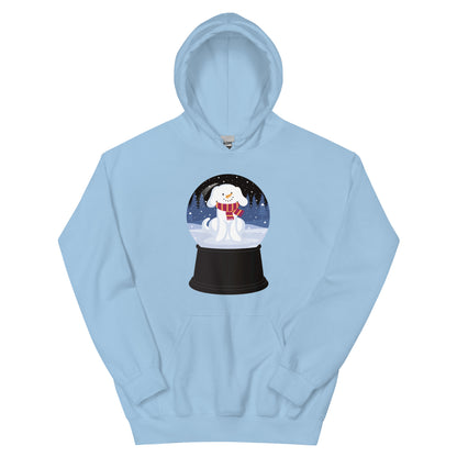 Snowman Puppy Snow Globe Hoodie