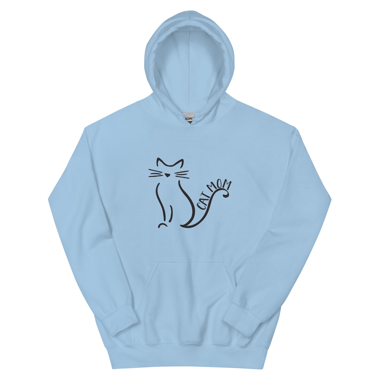 Cat Mom Outlined Hoodie