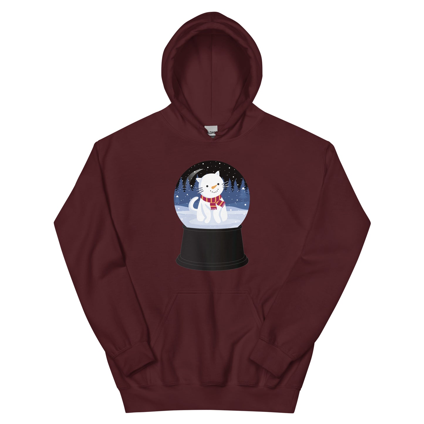 Snowman Kitty Snow Globe Hoodie