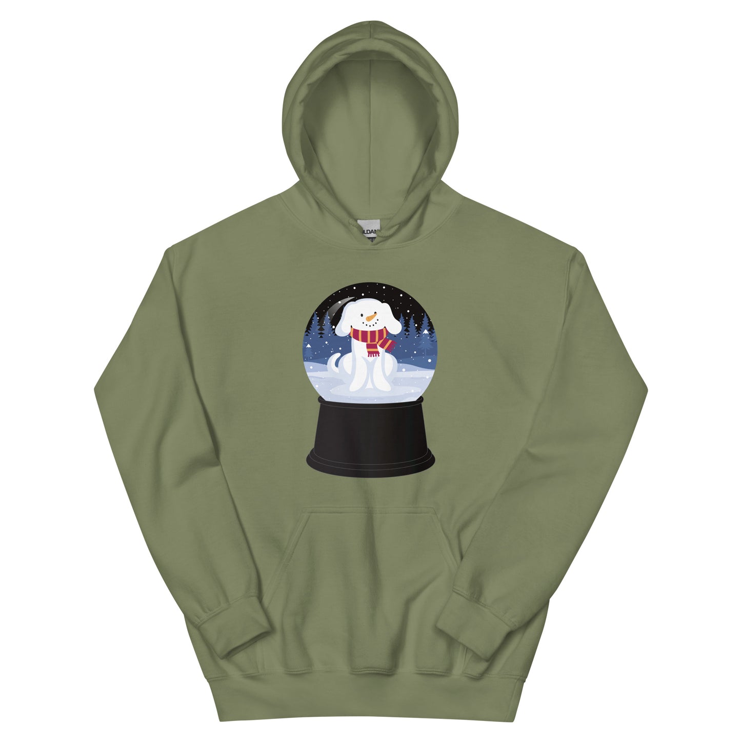 Snowman Puppy Snow Globe Hoodie