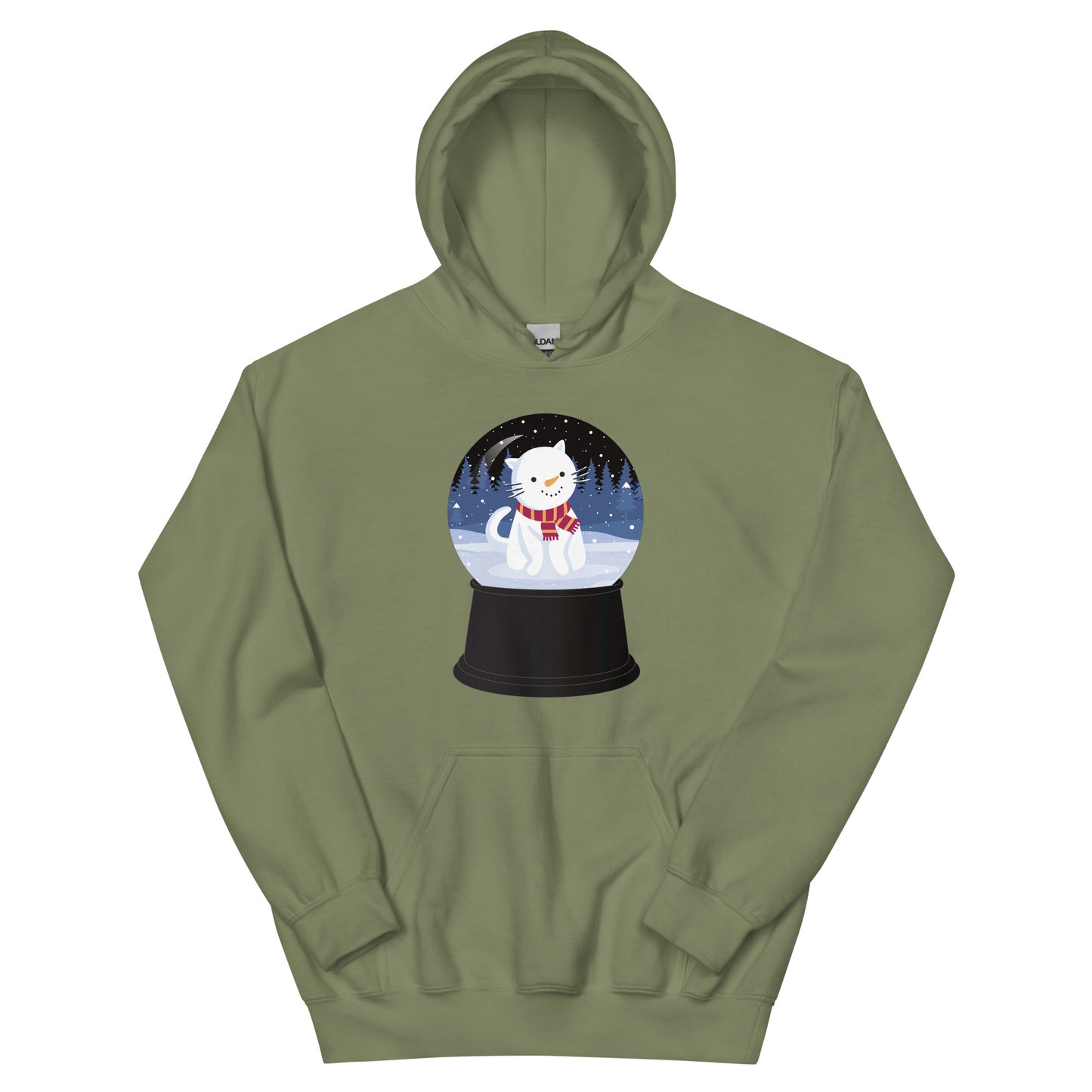 Snowman Kitty Snow Globe Hoodie