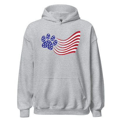 Paws and Stripes Flag Hoodie