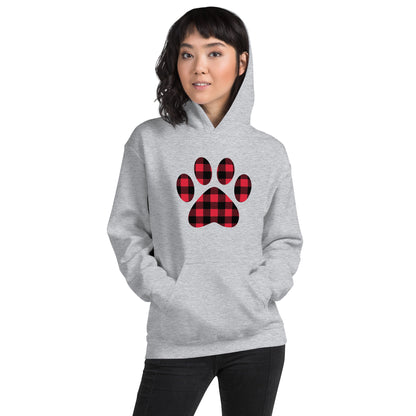 Gingham Paw Print Hoodie