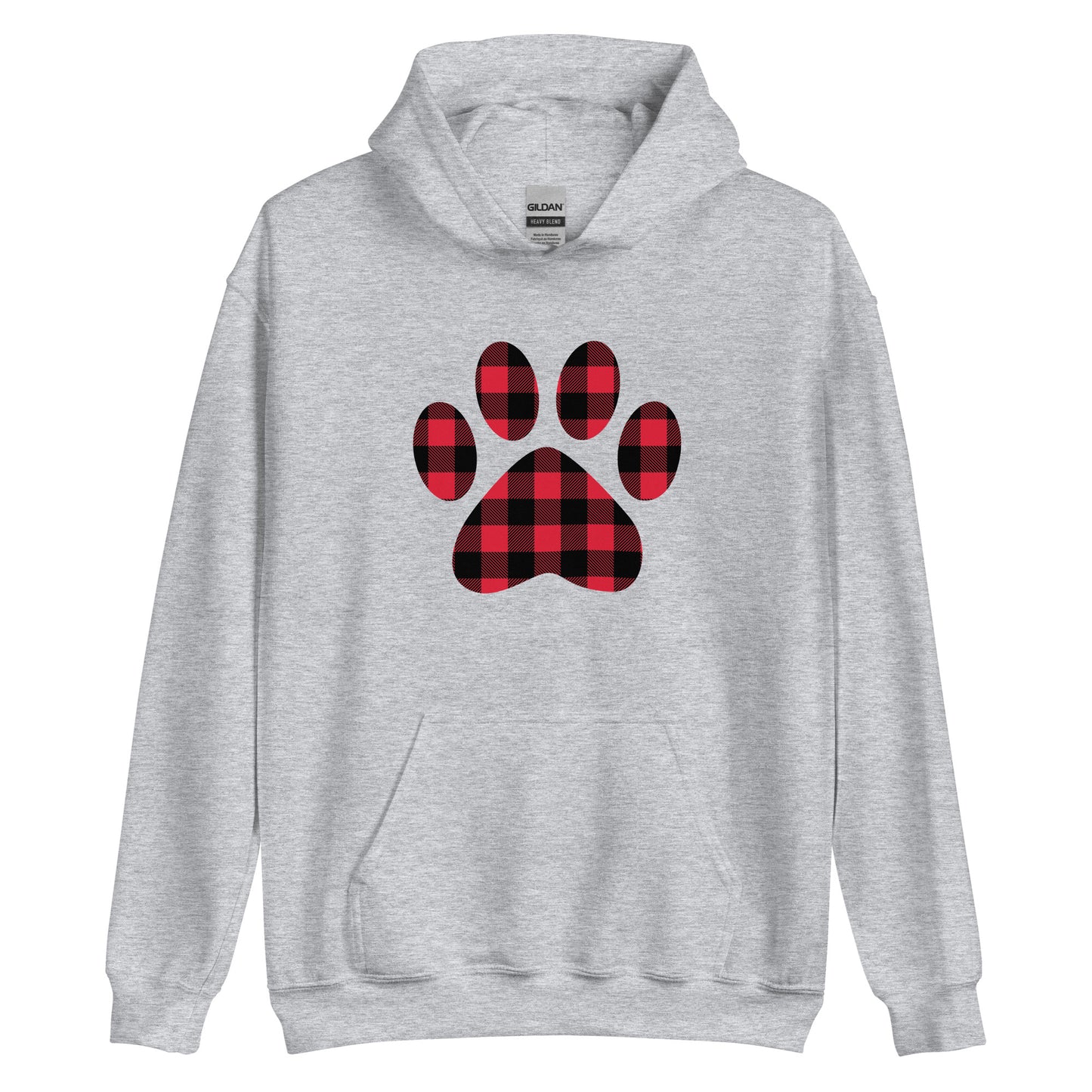 Gingham Paw Print Hoodie