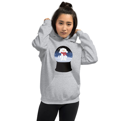 Snowman Puppy Snow Globe Hoodie