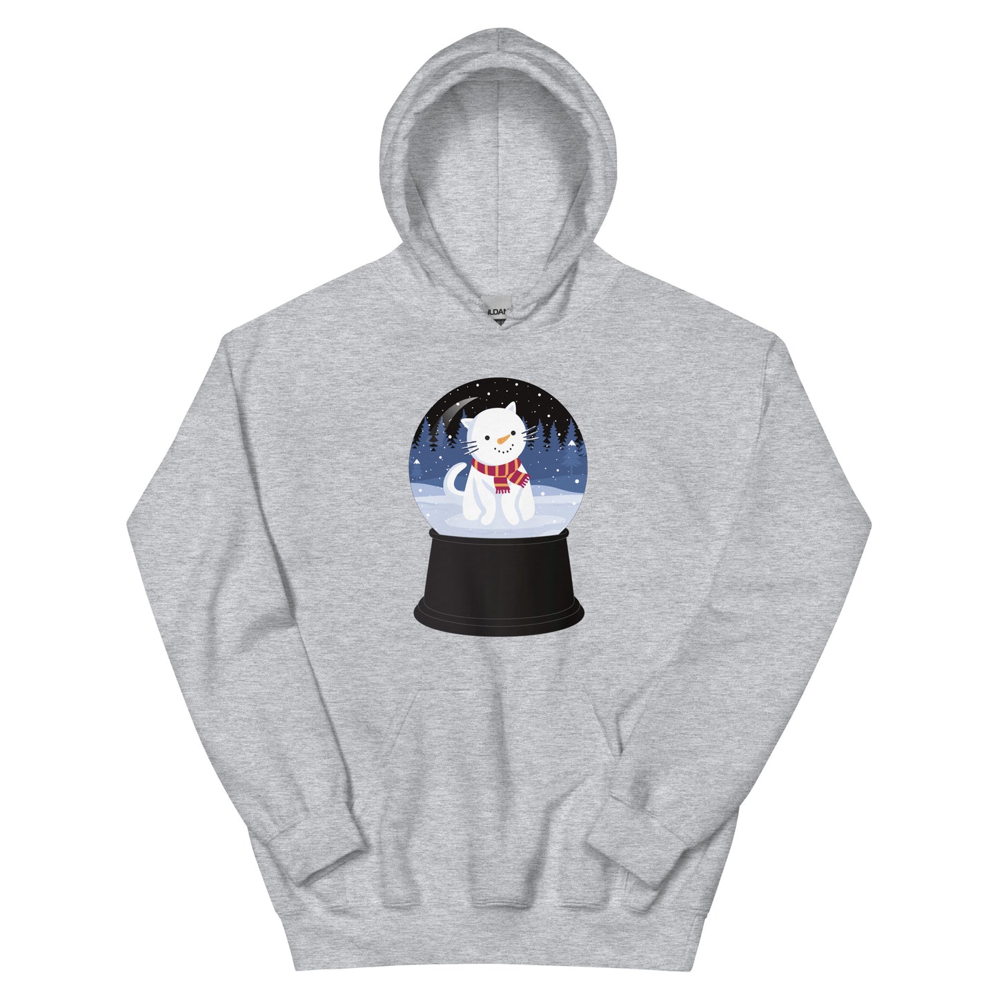 Snowman Kitty Snow Globe Hoodie