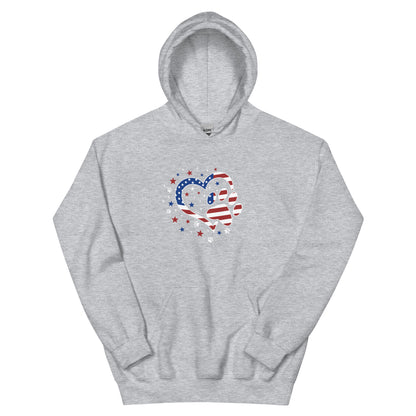 Star Spangled Paw Print Love Hoodie