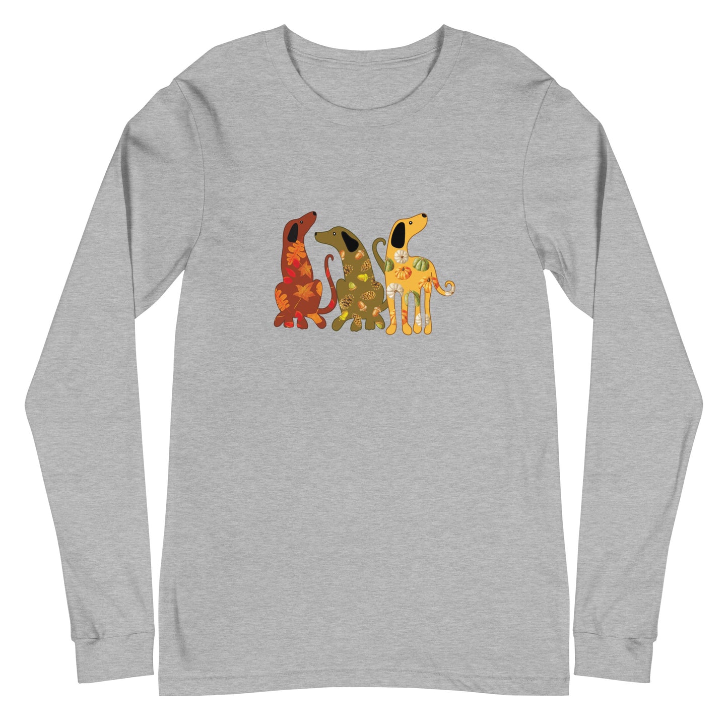 Festive Fall Dogs Long Sleeve Tee