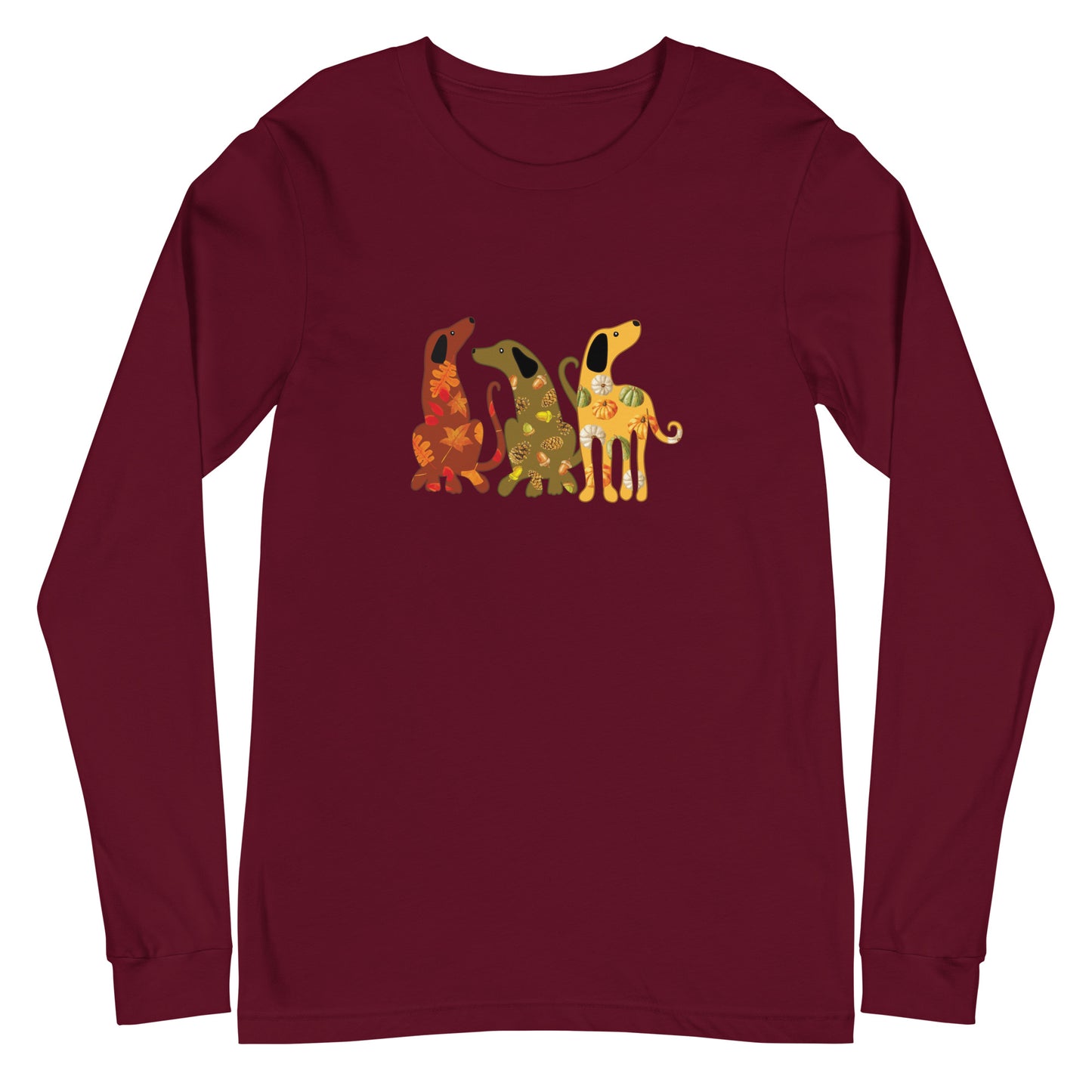 Festive Fall Dogs Long Sleeve Tee