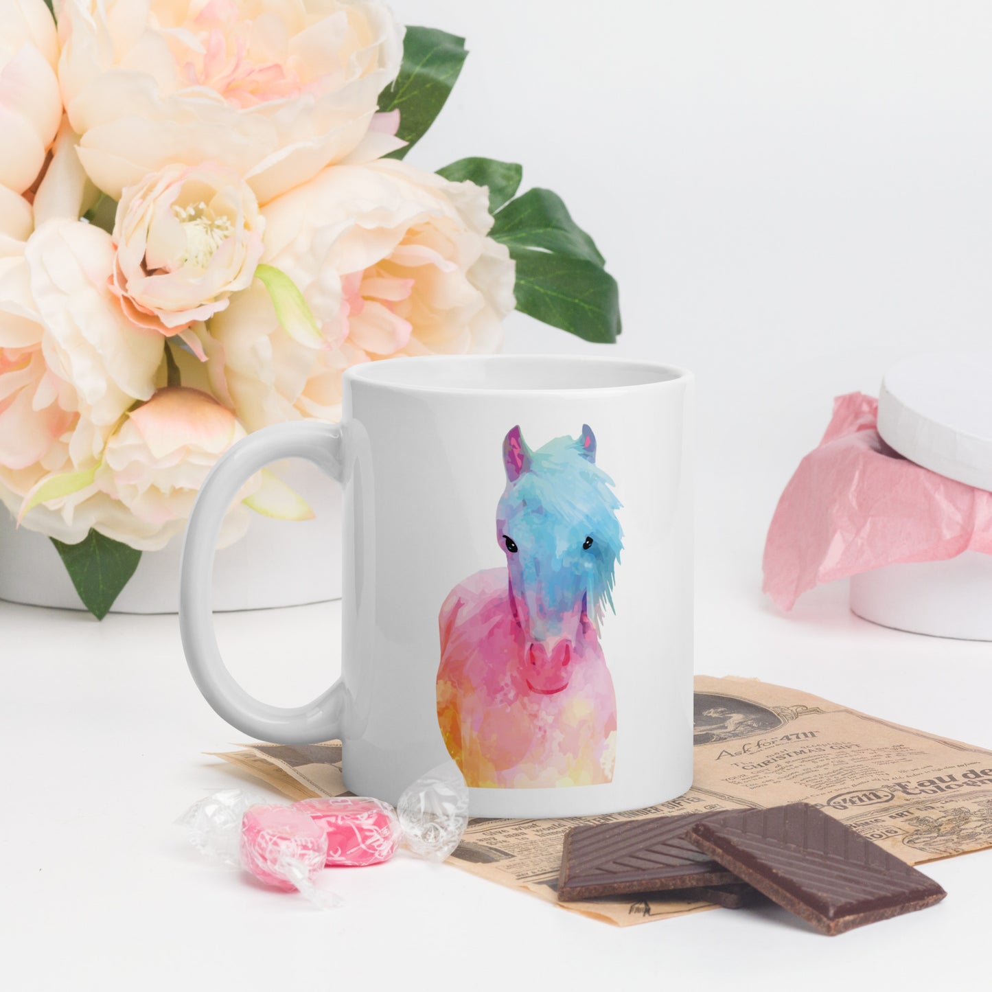 Horse in Sweet Pastels Mug