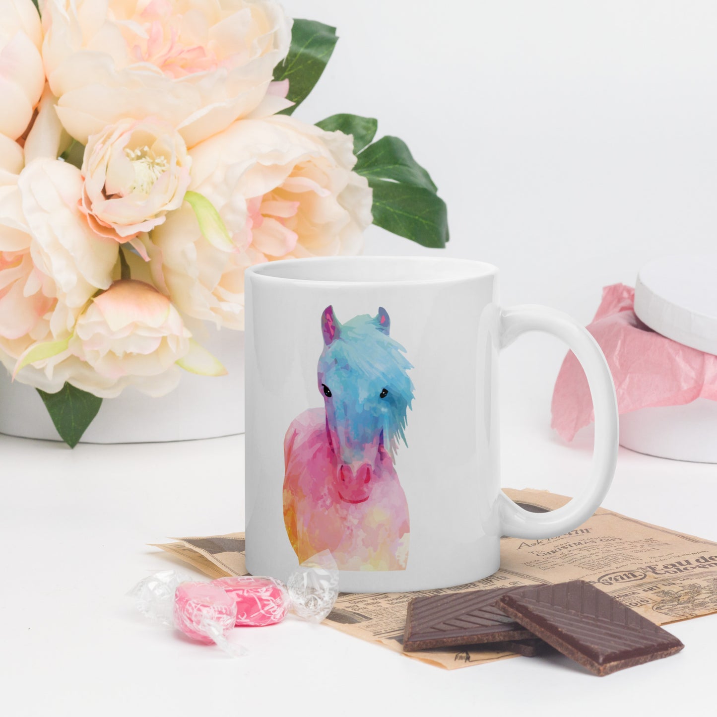 Horse in Sweet Pastels Mug