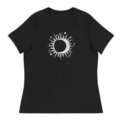 Celestial Sun & Moon Women's Relaxed T-Shirt