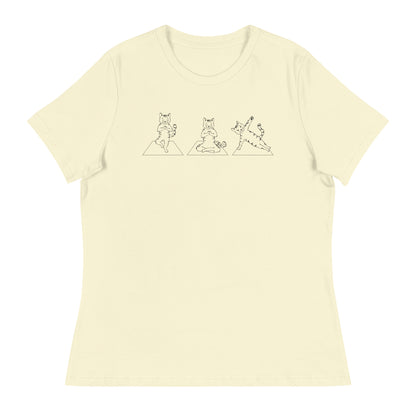 Cat Yoga Pose Relaxed T-Shirt