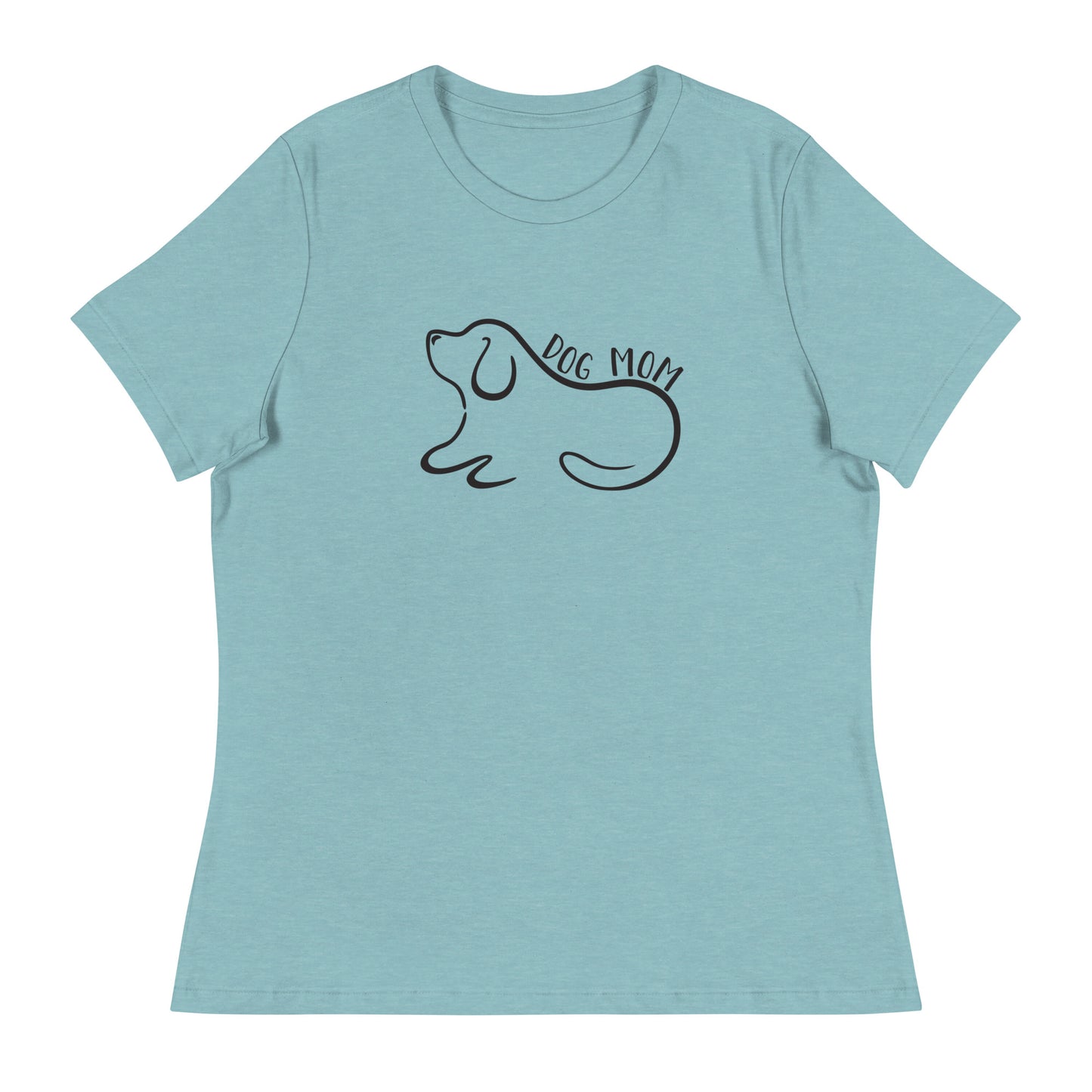 Dog Mom Outlined Women's Relaxed T-Shirt