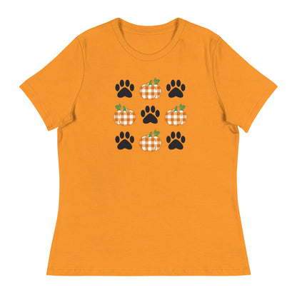 Pumpkins & Paws Women's Relaxed T-Shirt