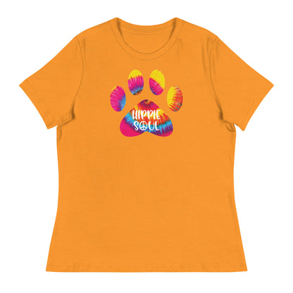 Hippie Soul Paw Print Women's Relaxed T-Shirt