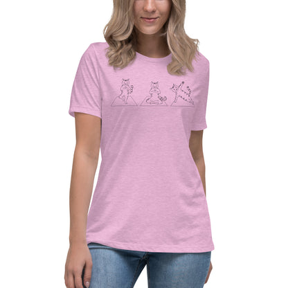 Cat Yoga Pose Relaxed T-Shirt