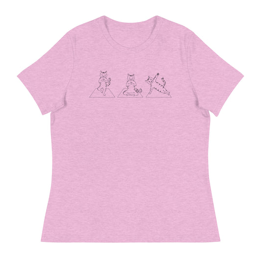 Cat Yoga Pose Relaxed T-Shirt