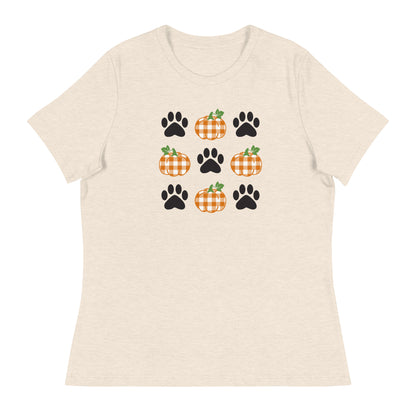 Pumpkins & Paws Women's Relaxed T-Shirt