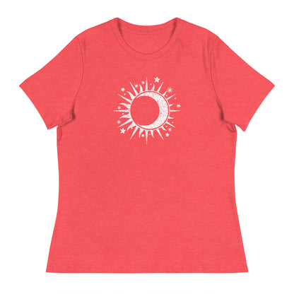 Celestial Sun & Moon Women's Relaxed T-Shirt