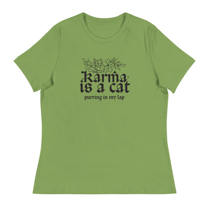 Karma is a Cat Women's Relaxed T-Shirt