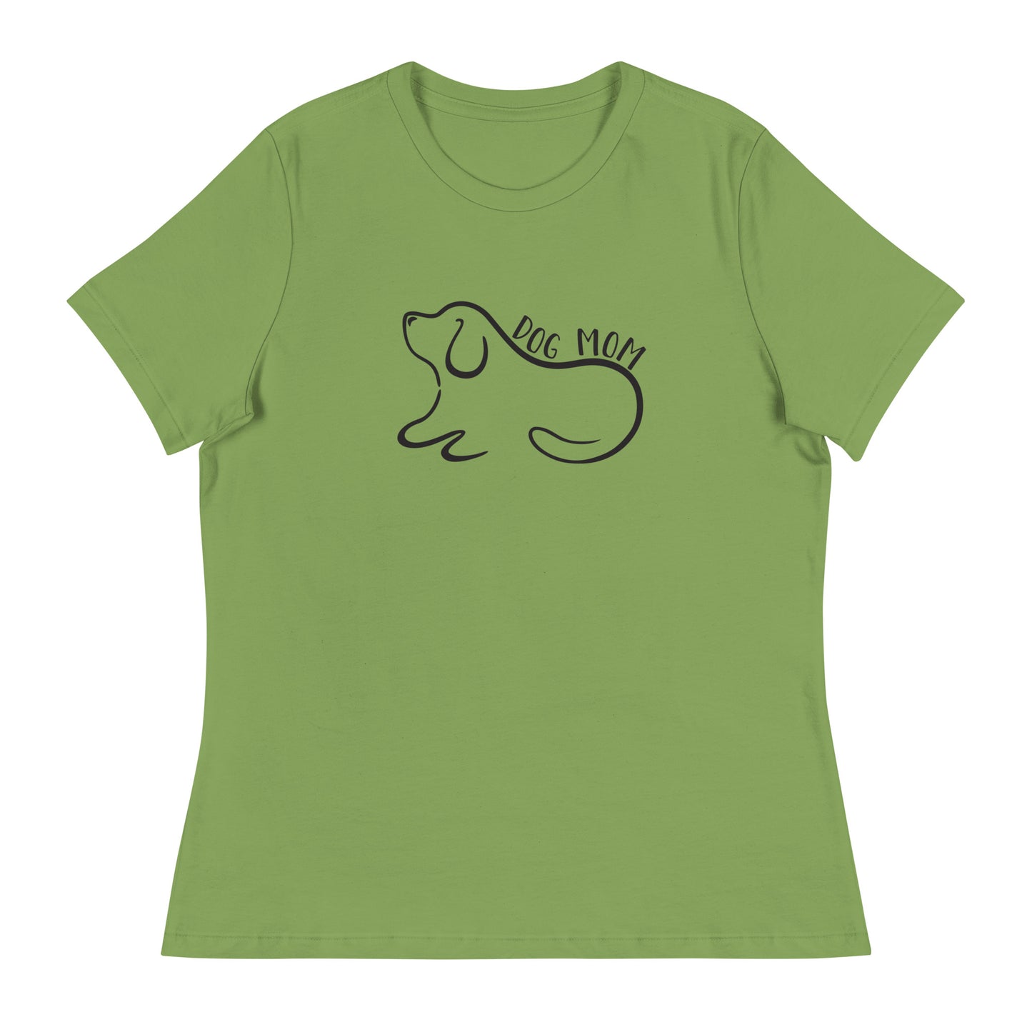 Dog Mom Outlined Women's Relaxed T-Shirt